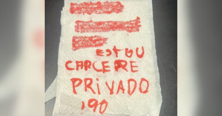 Mulher pede socorro em papel higiênico e é resgatada em SC mulher-pede-socorro-em-papel-higienico-e-e-resgatada-em-sc