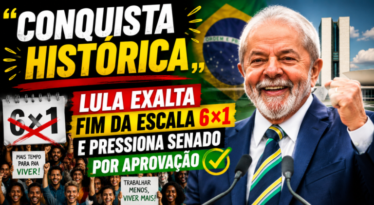 “CONQUISTA HISTÓRICA”: Lula exalta fim da escala 6×1 e pressiona Senado por aprovação “conquista-historica”:-lula-exalta-fim-da-escala-6×1-e-pressiona-senado-por-aprovacao